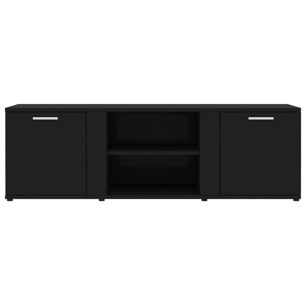 vidaXL TV Cabinet Black 120x34x37 cm Engineered Wood