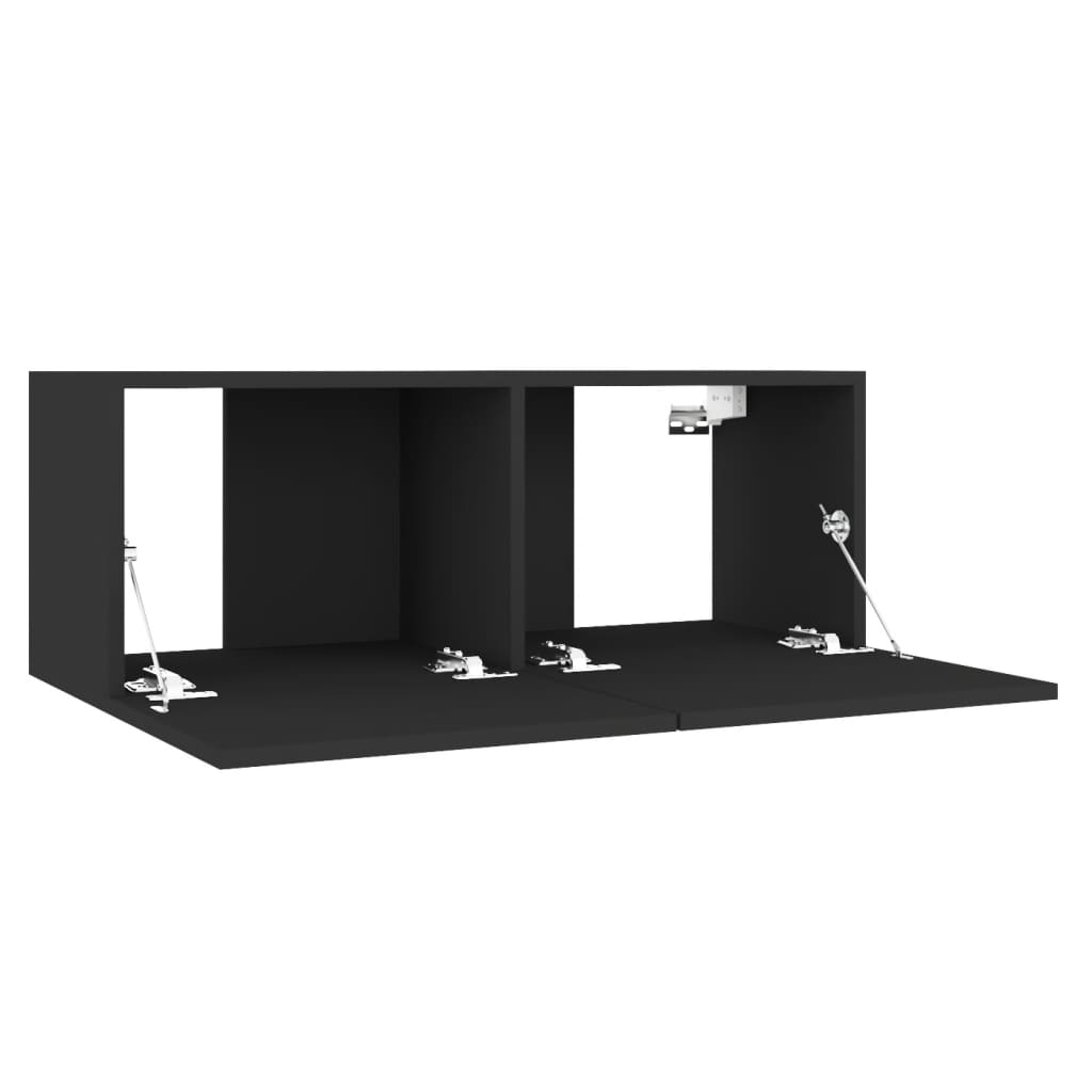 vidaXL TV Cabinet Black 120x30x30 cm Engineered Wood