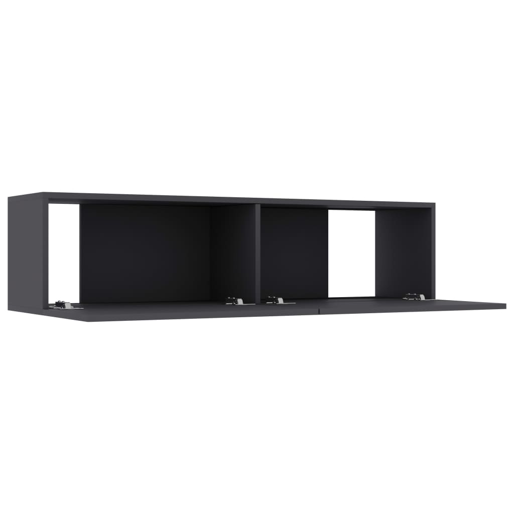 vidaXL TV Cabinet Black 120x30x30 cm Engineered Wood