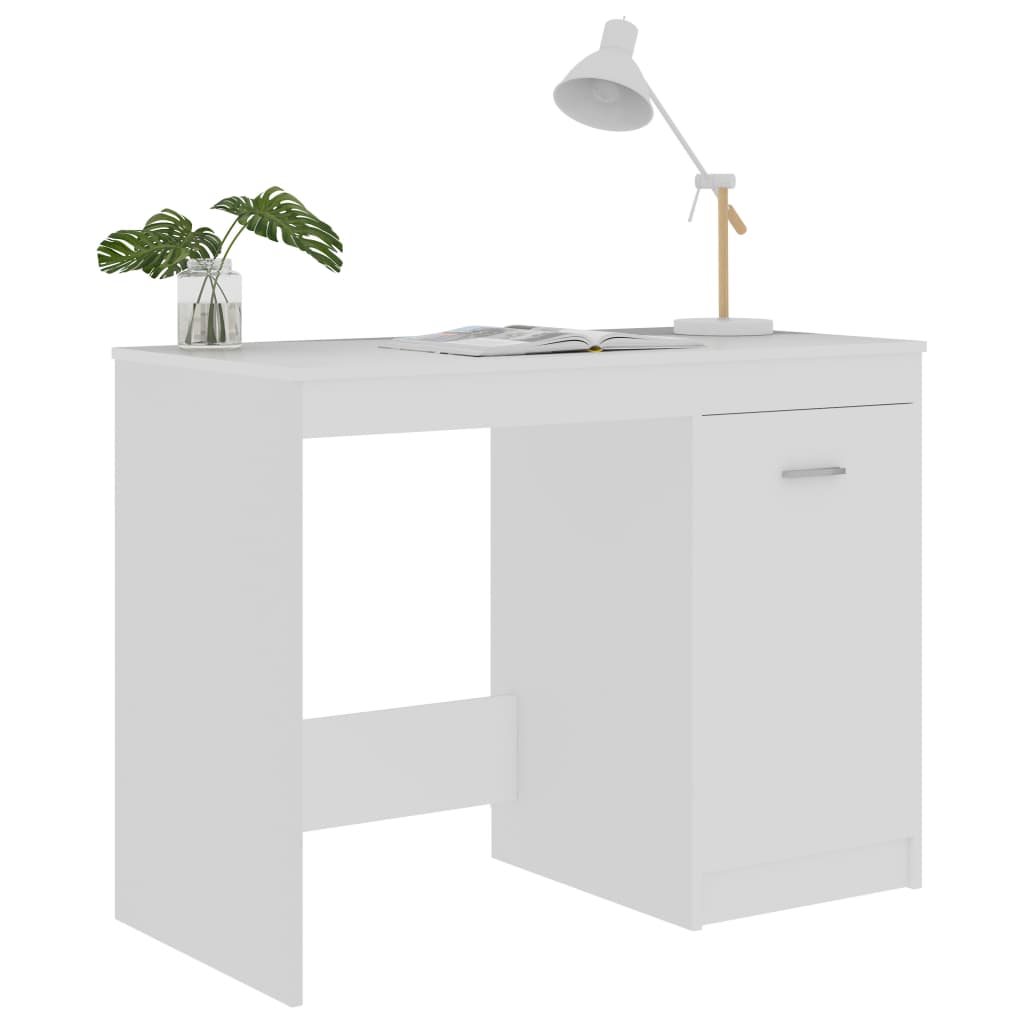 vidaXL Desk White 100x50x76 cm Engineered Wood