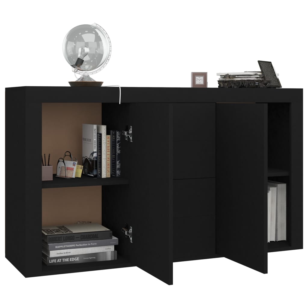 vidaXL Sideboard Black 120x36x69 cm Engineered Wood