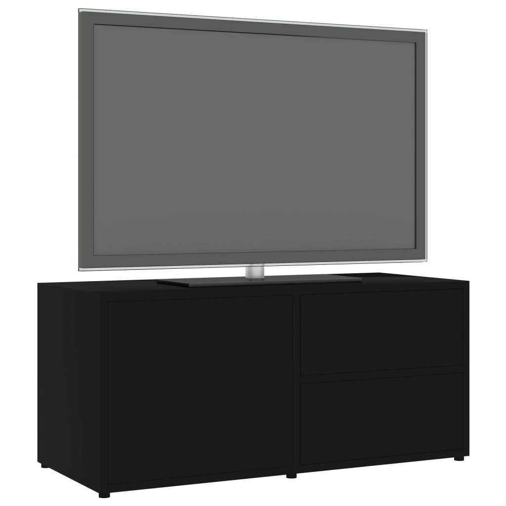 vidaXL TV Cabinet Black 80x34x36 cm Engineered Wood