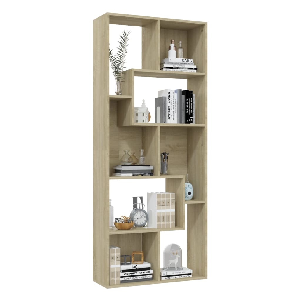 vidaXL Book Cabinet Black 67x24x161 cm Engineered Wood