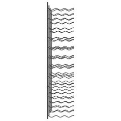 vidaXL Wall-mounted Wine Racks for 72 Bottles 2 pcs Black Iron