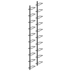 vidaXL Wall-mounted Wine Racks for 20 Bottles 2 pcs Black Metal
