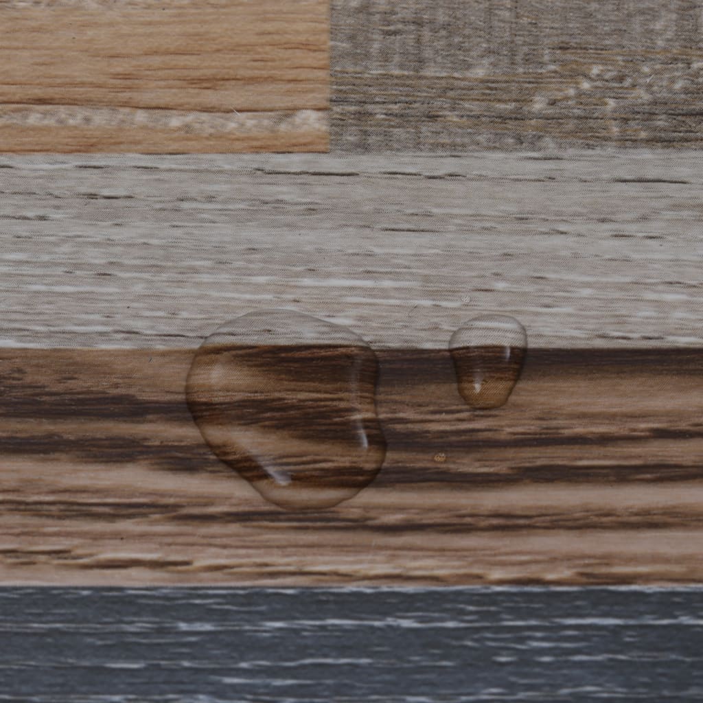 vidaXL PVC Flooring Planks 5.02 m² 2 mm Self-adhesive Striped Grey