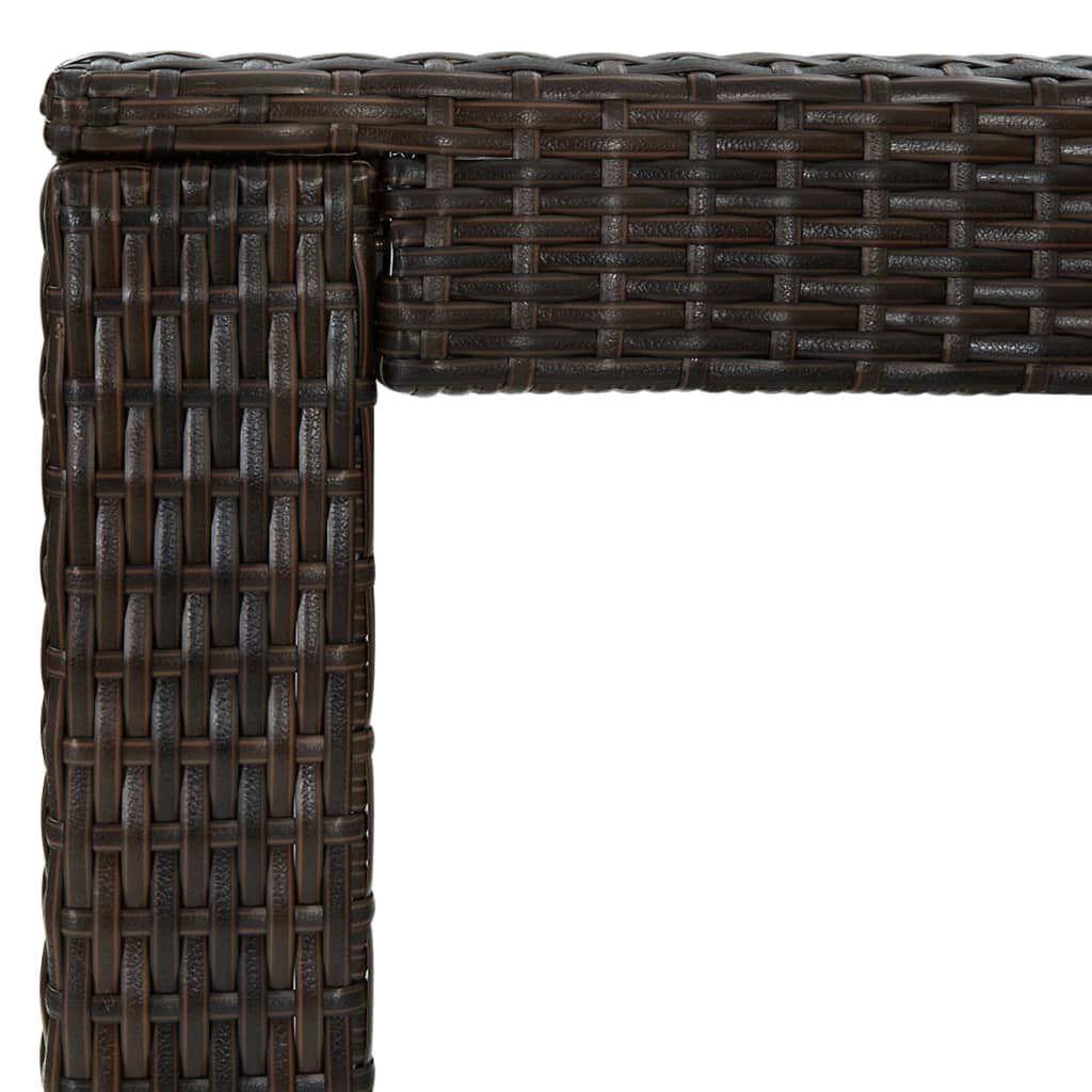 vidaXL Garden Bar Table Black 100x60.5x110.5 cm Poly Rattan