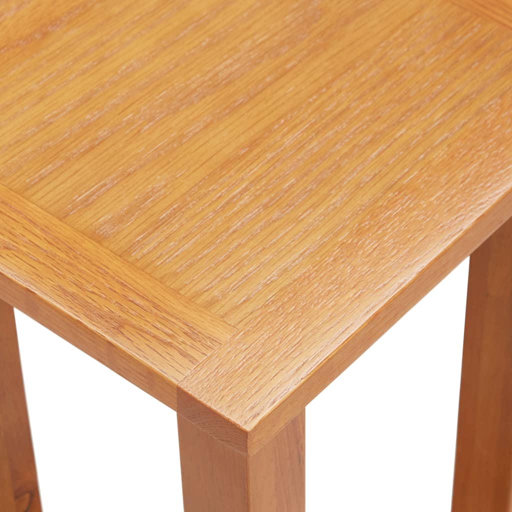 vidaXL Side Table 27x24x55 cm Solid Oak Wood