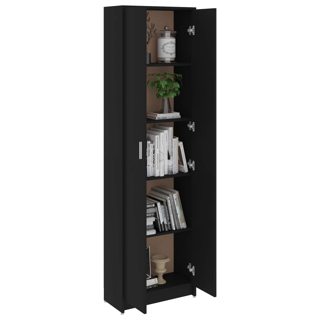 vidaXL Hallway Wardrobe Black 55x25x189 cm Engineered Wood