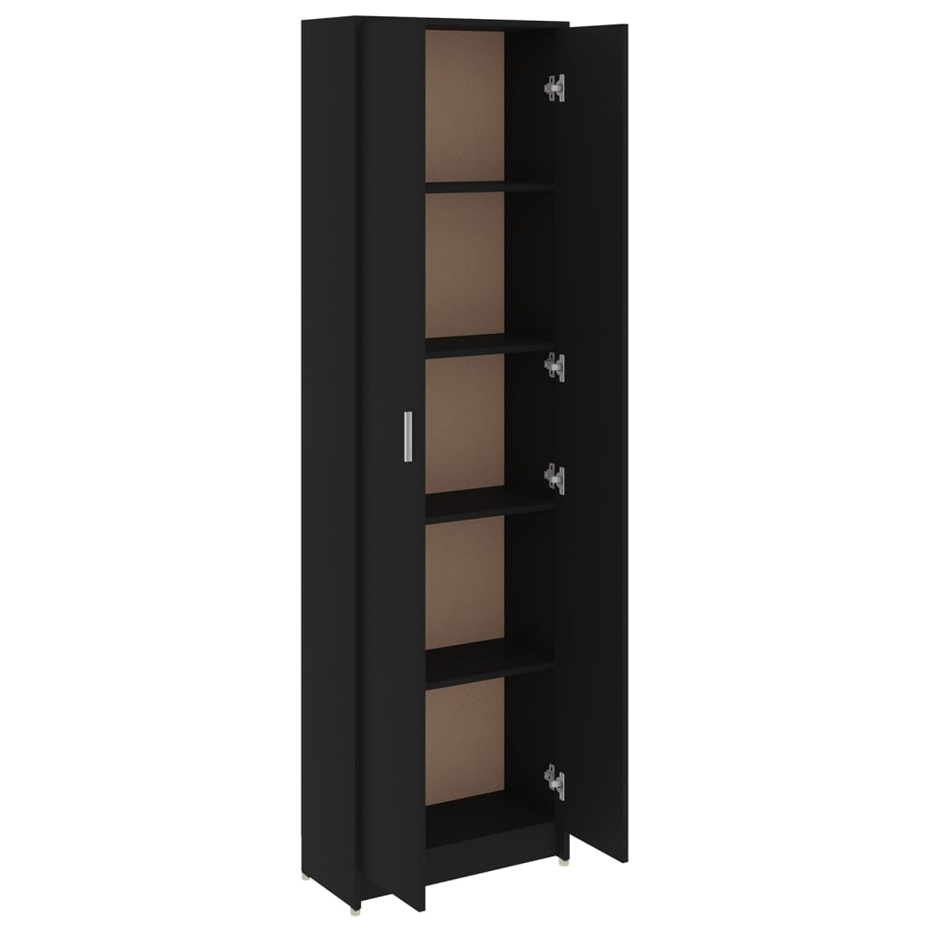 vidaXL Hallway Wardrobe Black 55x25x189 cm Engineered Wood