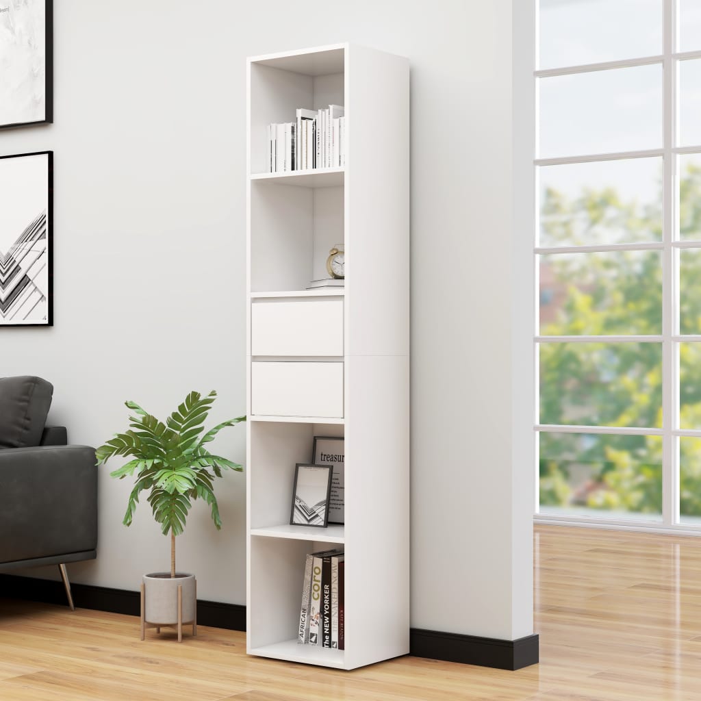 vidaXL Book Cabinet Black 36x30x171 cm Engineered Wood