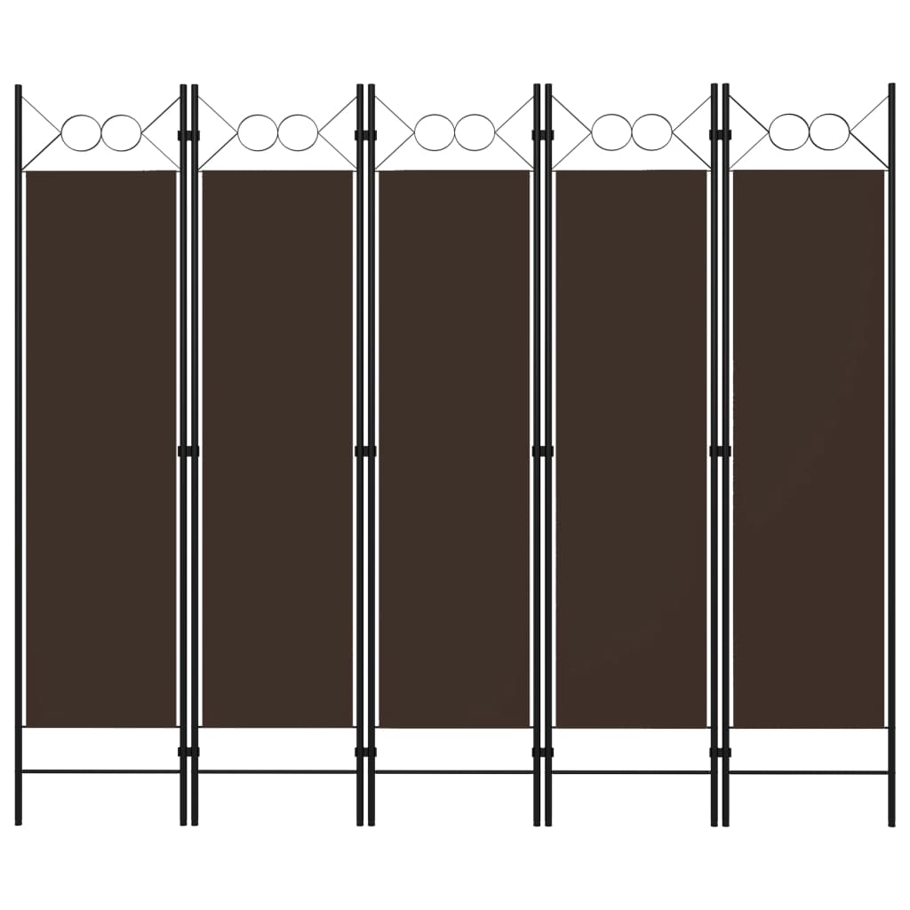 vidaXL 5-Panel Room Divider Anthracite 200x180 cm