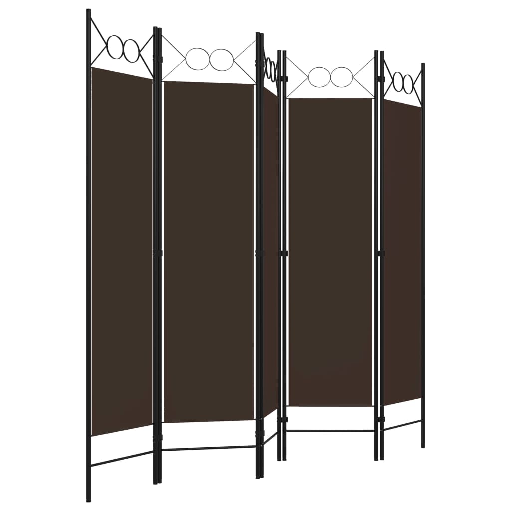 vidaXL 5-Panel Room Divider Anthracite 200x180 cm