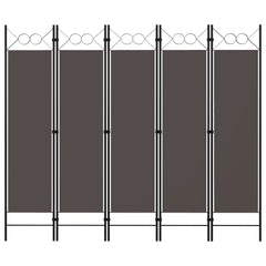 vidaXL 5-Panel Room Divider Anthracite 200x180 cm
