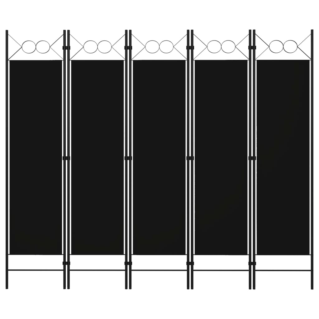 vidaXL 5-Panel Room Divider Anthracite 200x180 cm