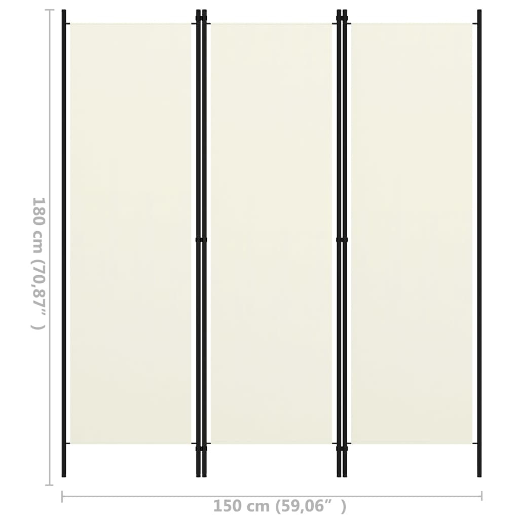 vidaXL 3-Panel Room Divider Anthracite 150x180 cm