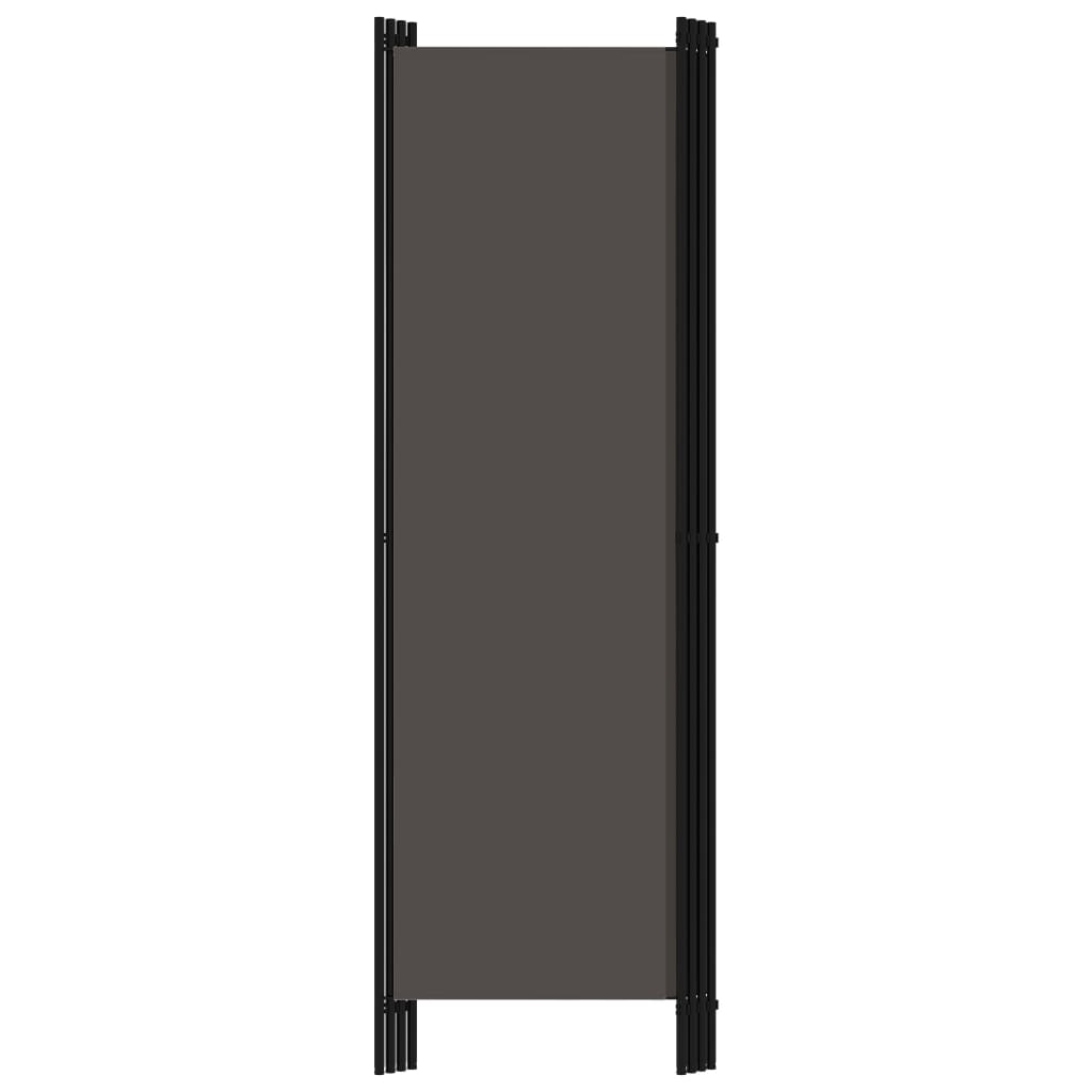 vidaXL 4-Panel Room Divider Anthracite 200x180 cm