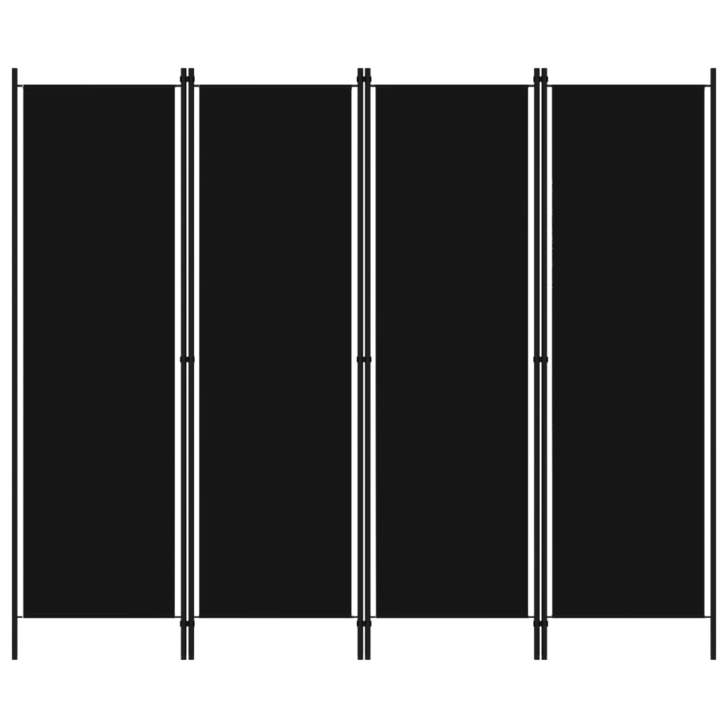 vidaXL 4-Panel Room Divider Anthracite 200x180 cm