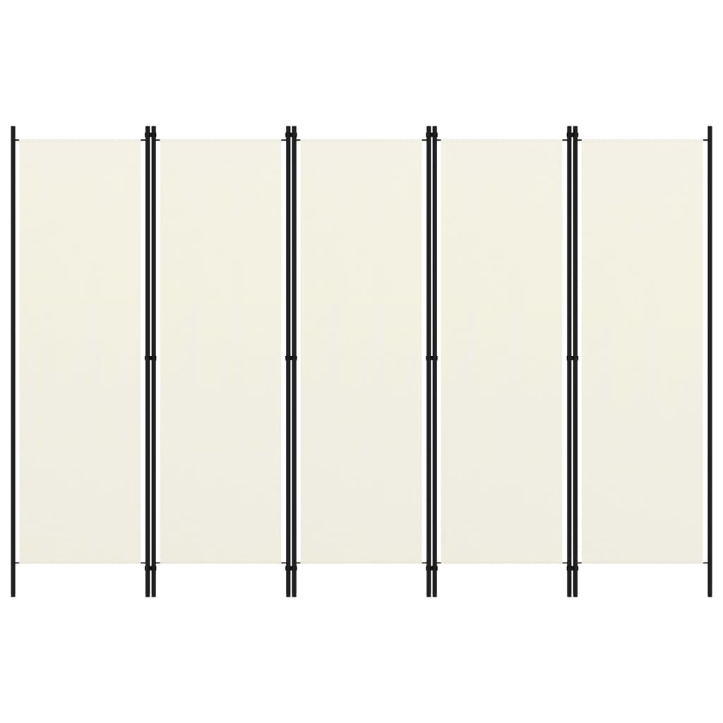 vidaXL 5-Panel Room Divider Anthracite 250x180 cm