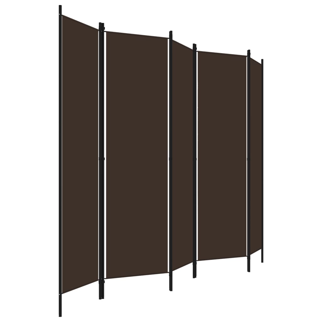 vidaXL 5-Panel Room Divider Anthracite 250x180 cm