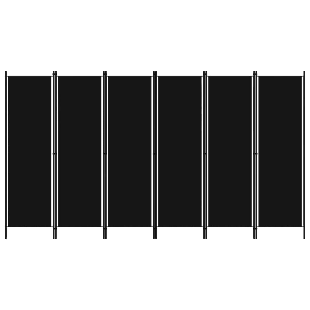 vidaXL 6-Panel Room Divider Anthracite 300x180 cm