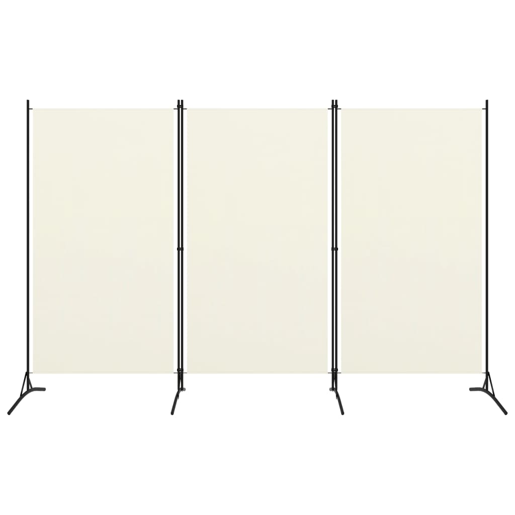 vidaXL 3-Panel Room Divider Black 260x180 cm