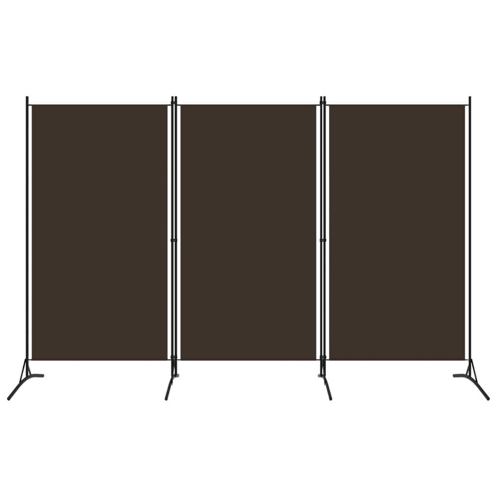 vidaXL 3-Panel Room Divider Black 260x180 cm