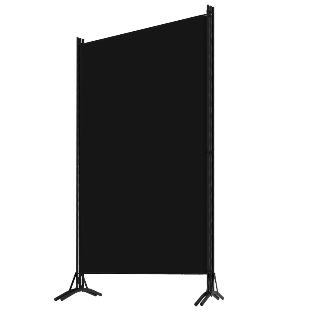 vidaXL 3-Panel Room Divider Black 260x180 cm