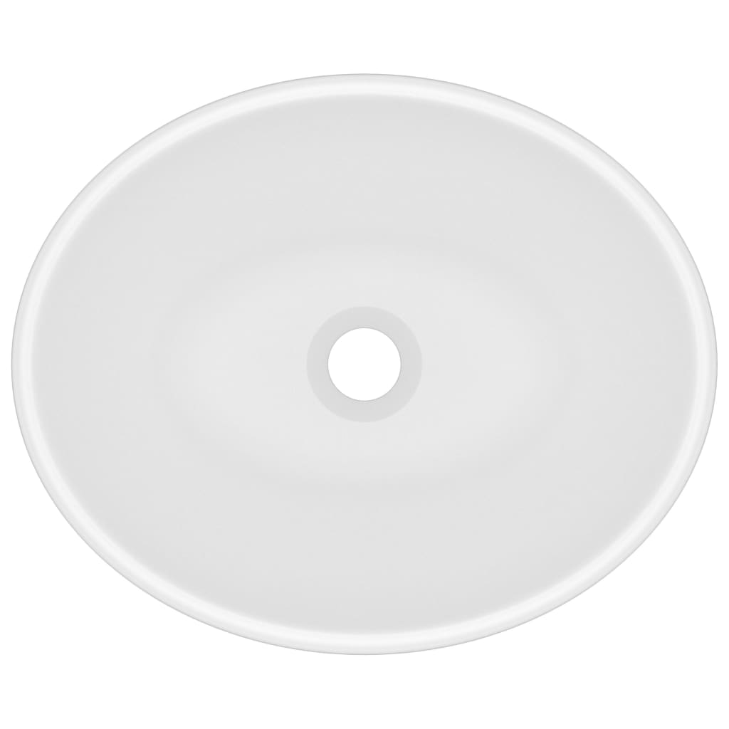 vidaXL Luxury Basin Oval-shaped Matt Black 40x33 cm Ceramic