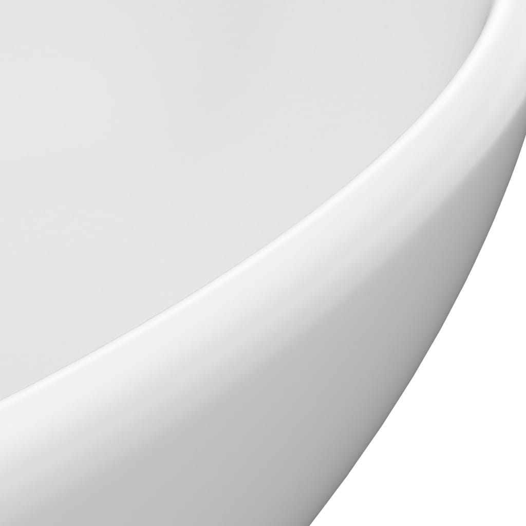 vidaXL Luxury Basin Oval-shaped Matt Black 40x33 cm Ceramic