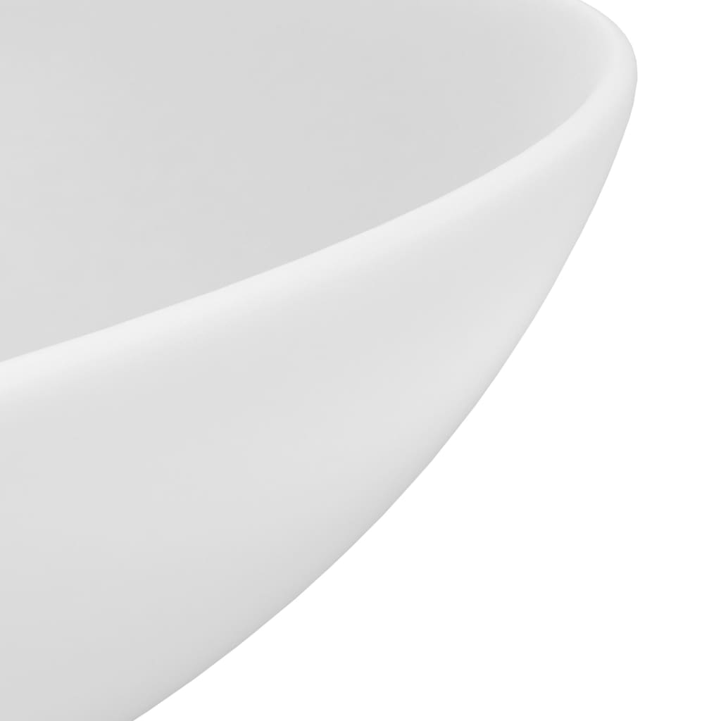 vidaXL Bathroom Sink Ceramic Matt Black Round