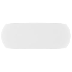 vidaXL Luxury Wash Basin Round Matt White 40x15 cm Ceramic