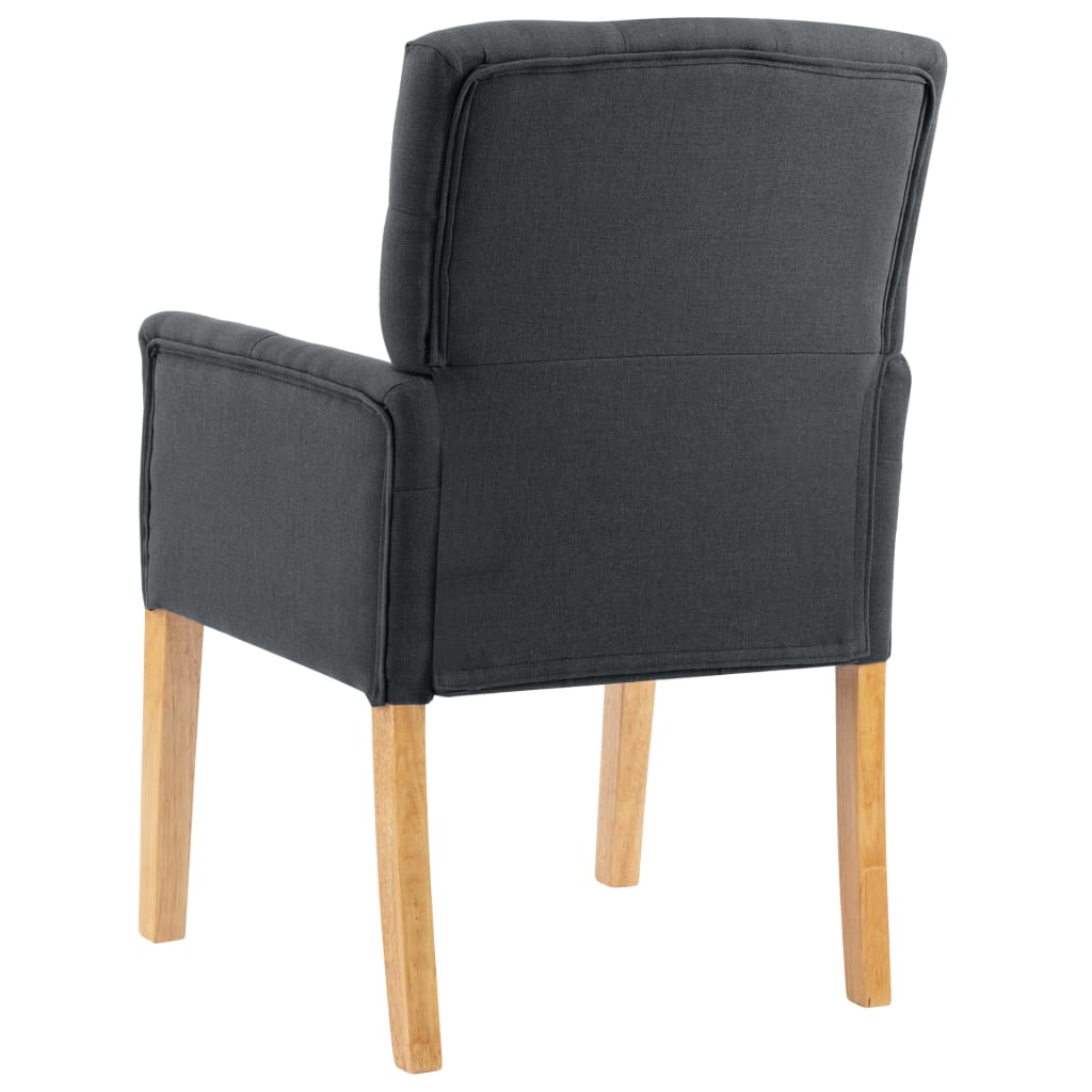 vidaXL Dining Chair with Armrests Beige Fabric