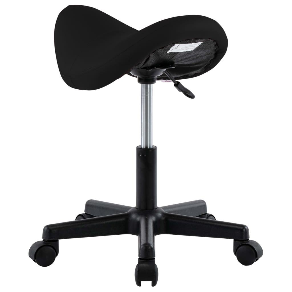 vidaXL Work Stool Black Faux Leather