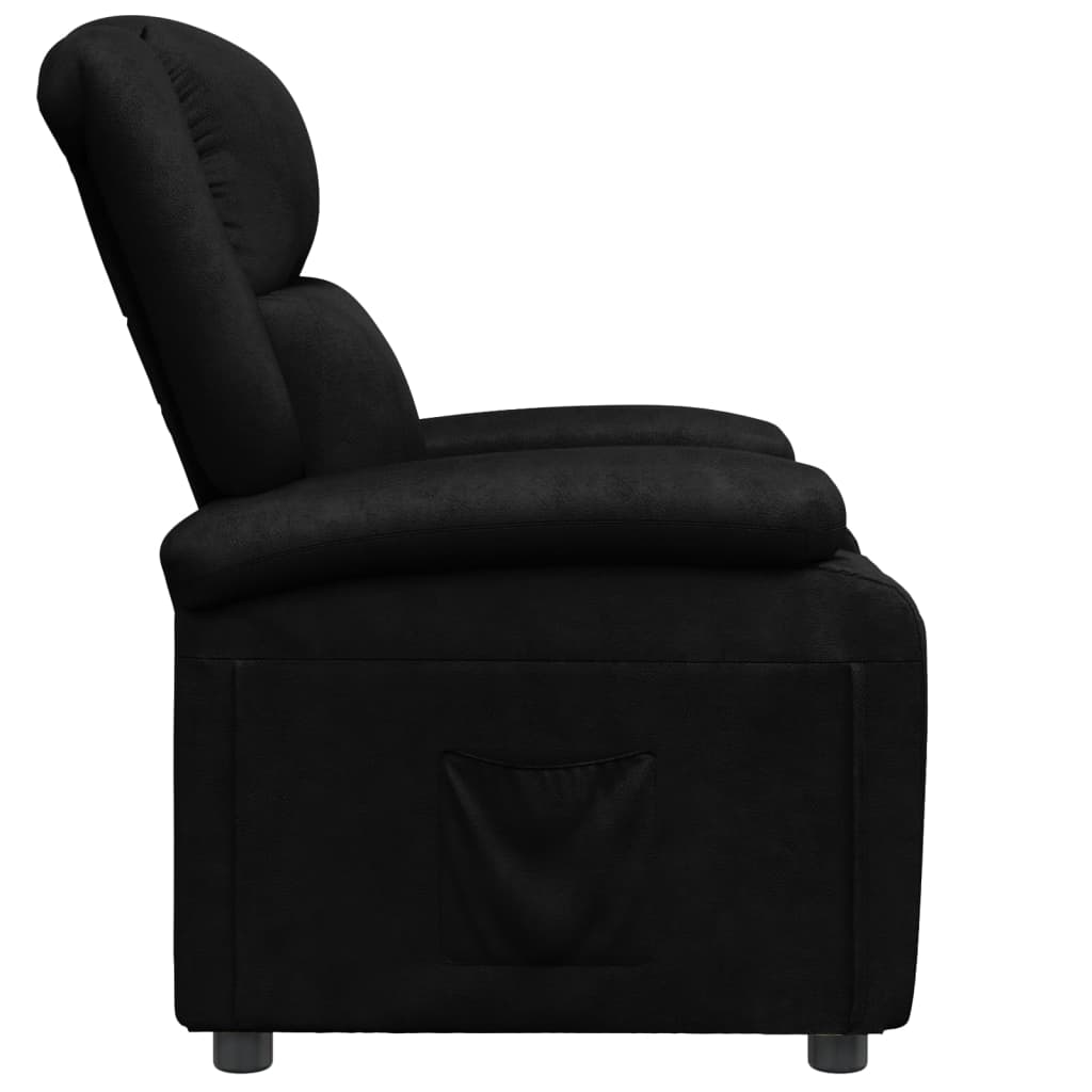 vidaXL Recliner Chair Black Faux Leather