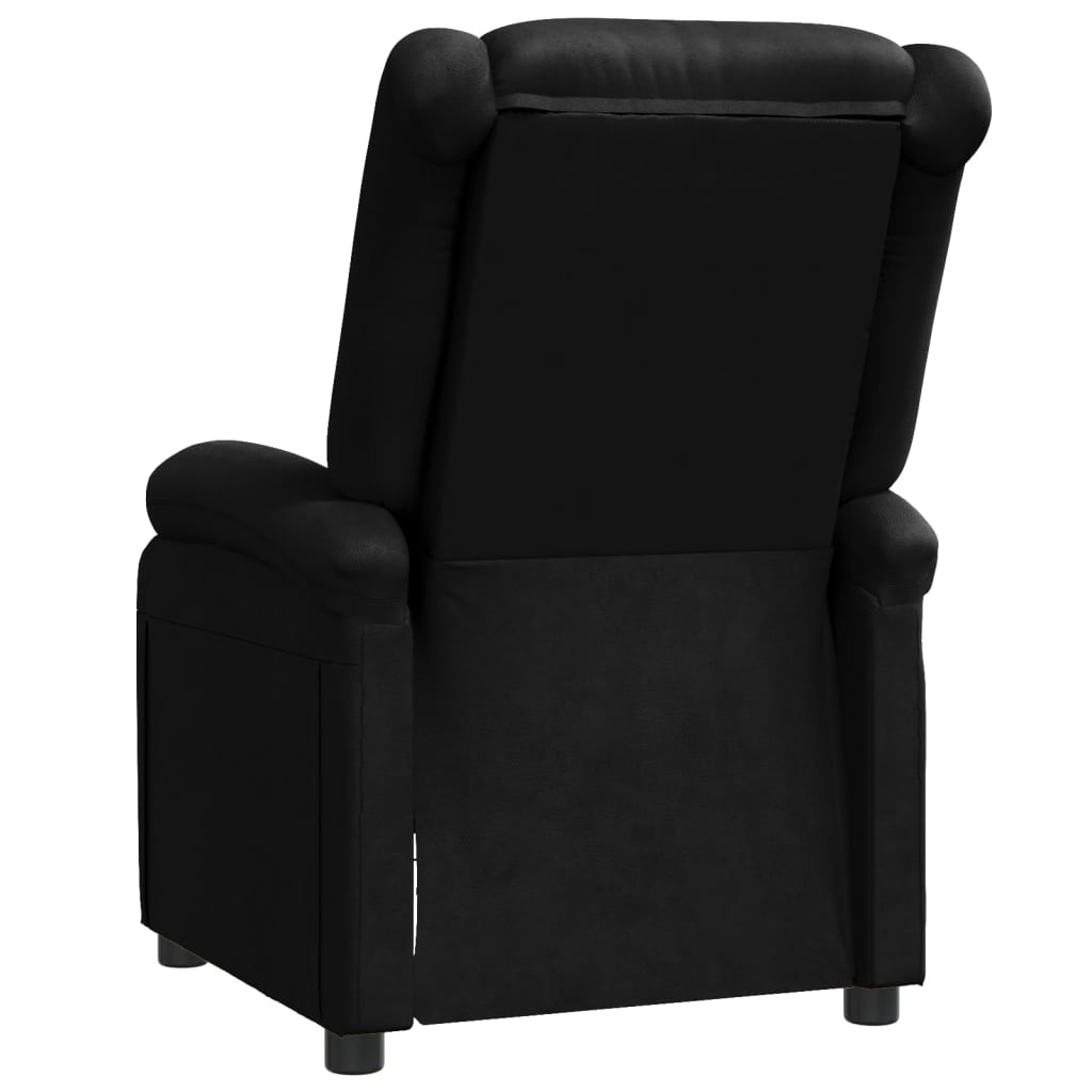 vidaXL Recliner Chair Black Faux Leather