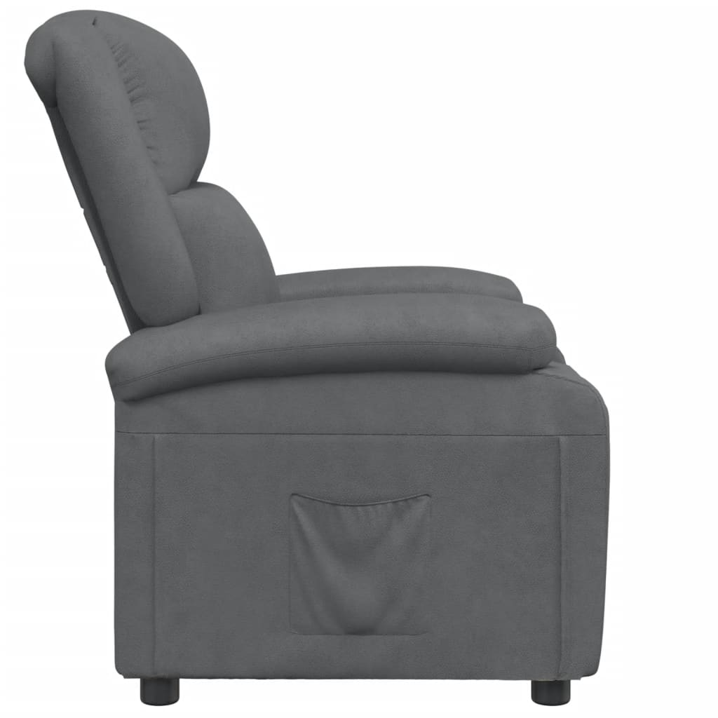 vidaXL Recliner Chair Black Faux Leather
