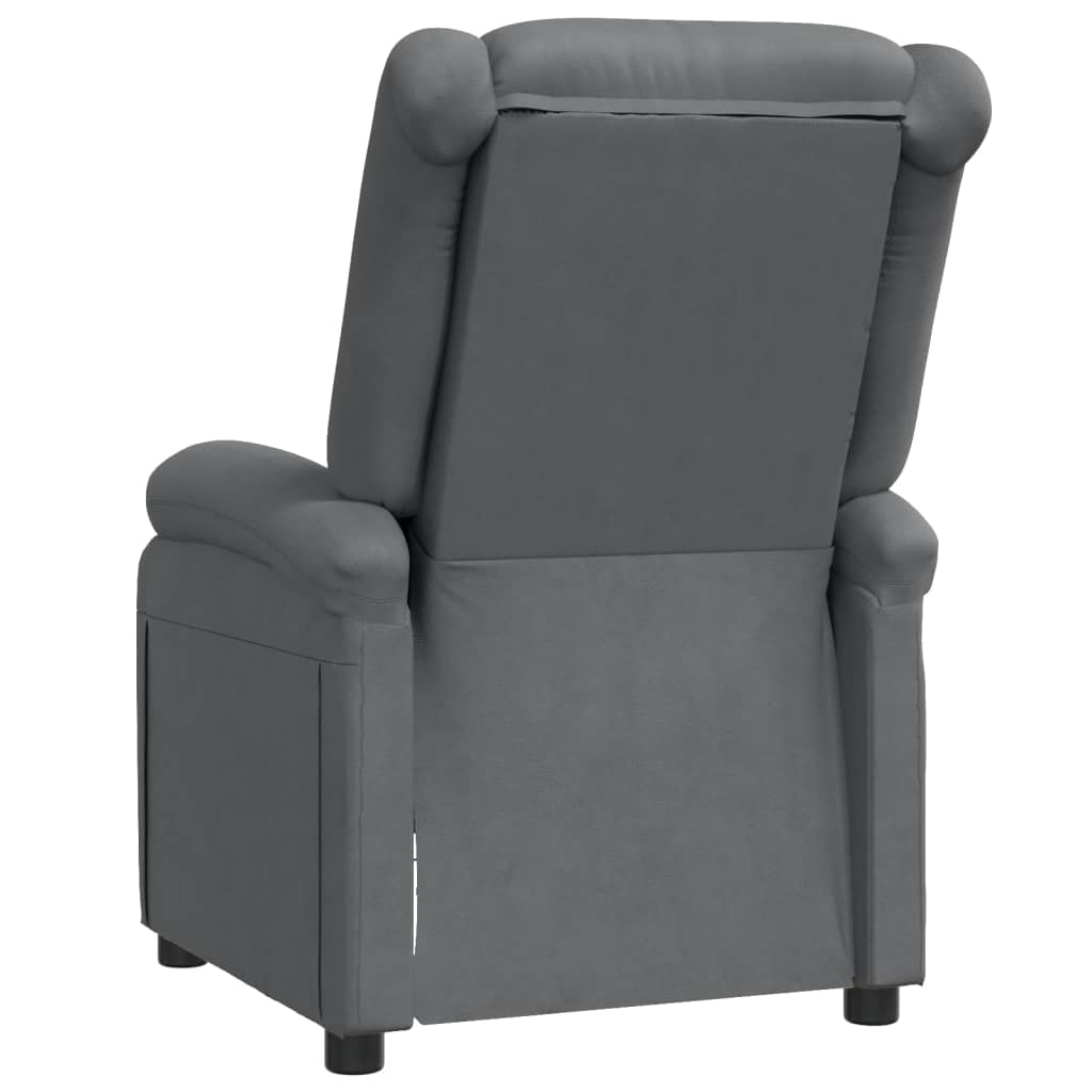 vidaXL Recliner Chair Black Faux Leather