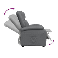 vidaXL Recliner Chair Black Faux Leather