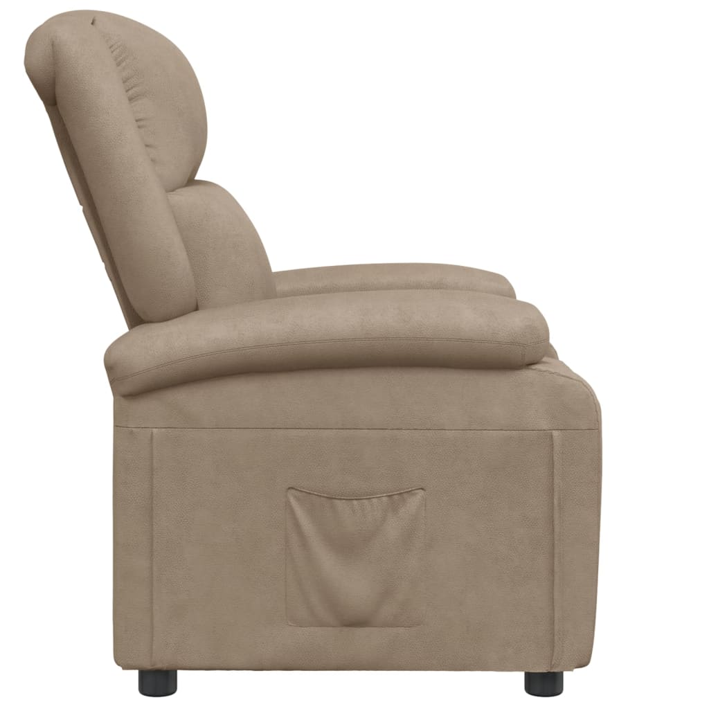 vidaXL Recliner Chair Black Faux Leather