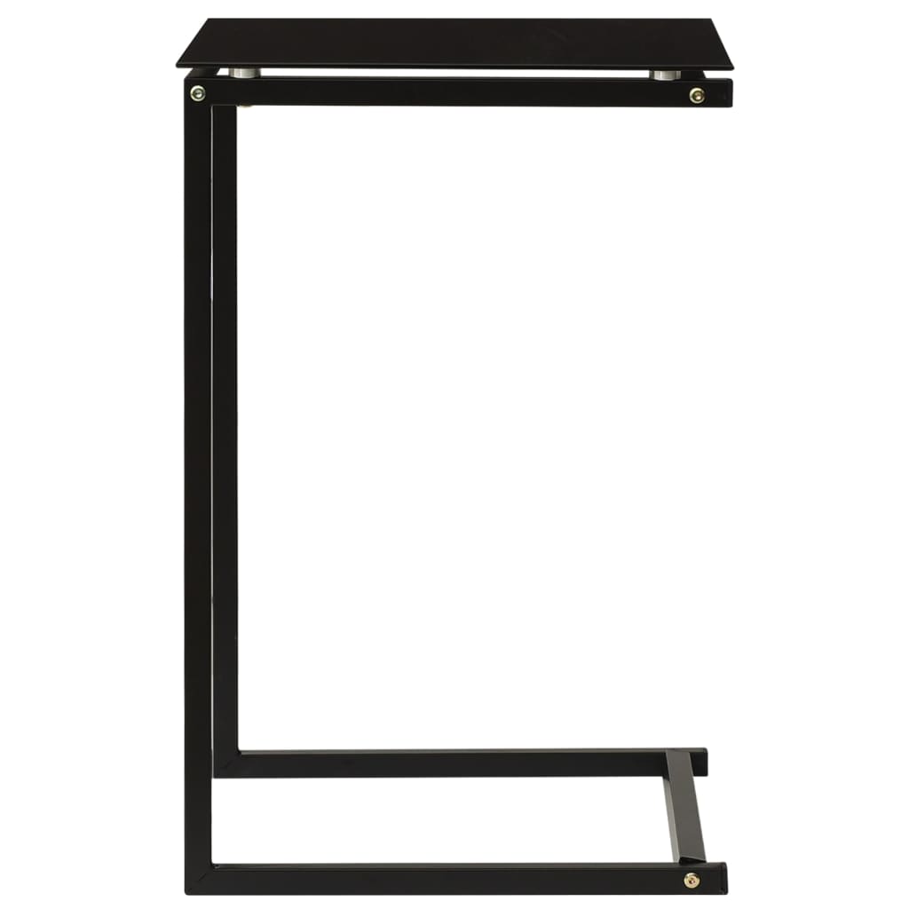 vidaXL Side Table Black 40x40x60 cm Tempered Glass