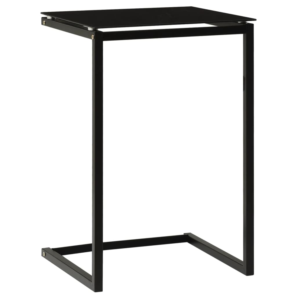 vidaXL Side Table Black 40x40x60 cm Tempered Glass