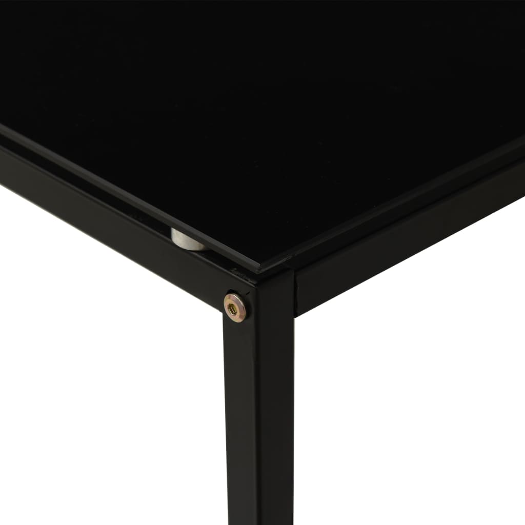 vidaXL Side Table Black 40x40x60 cm Tempered Glass