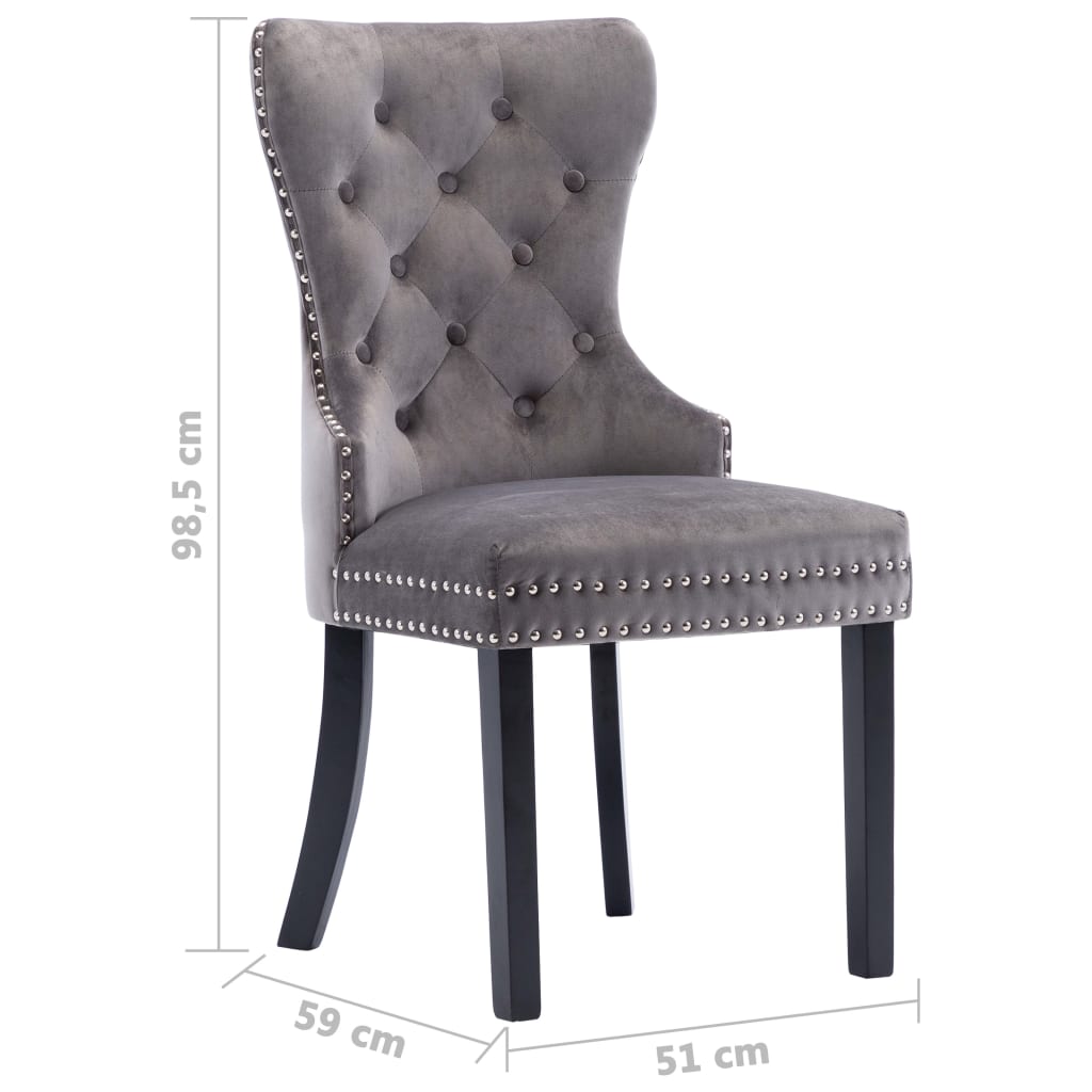 Dining Chairs 4 pcs  Velvet