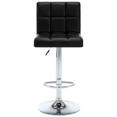 vidaXL Bar Stools 2 pcs Black Faux Leather