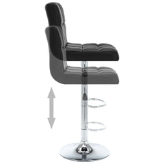 vidaXL Bar Stools 2 pcs Black Faux Leather