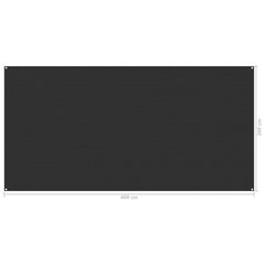 vidaXL Tent Carpet 200x400 cm Anthracite
