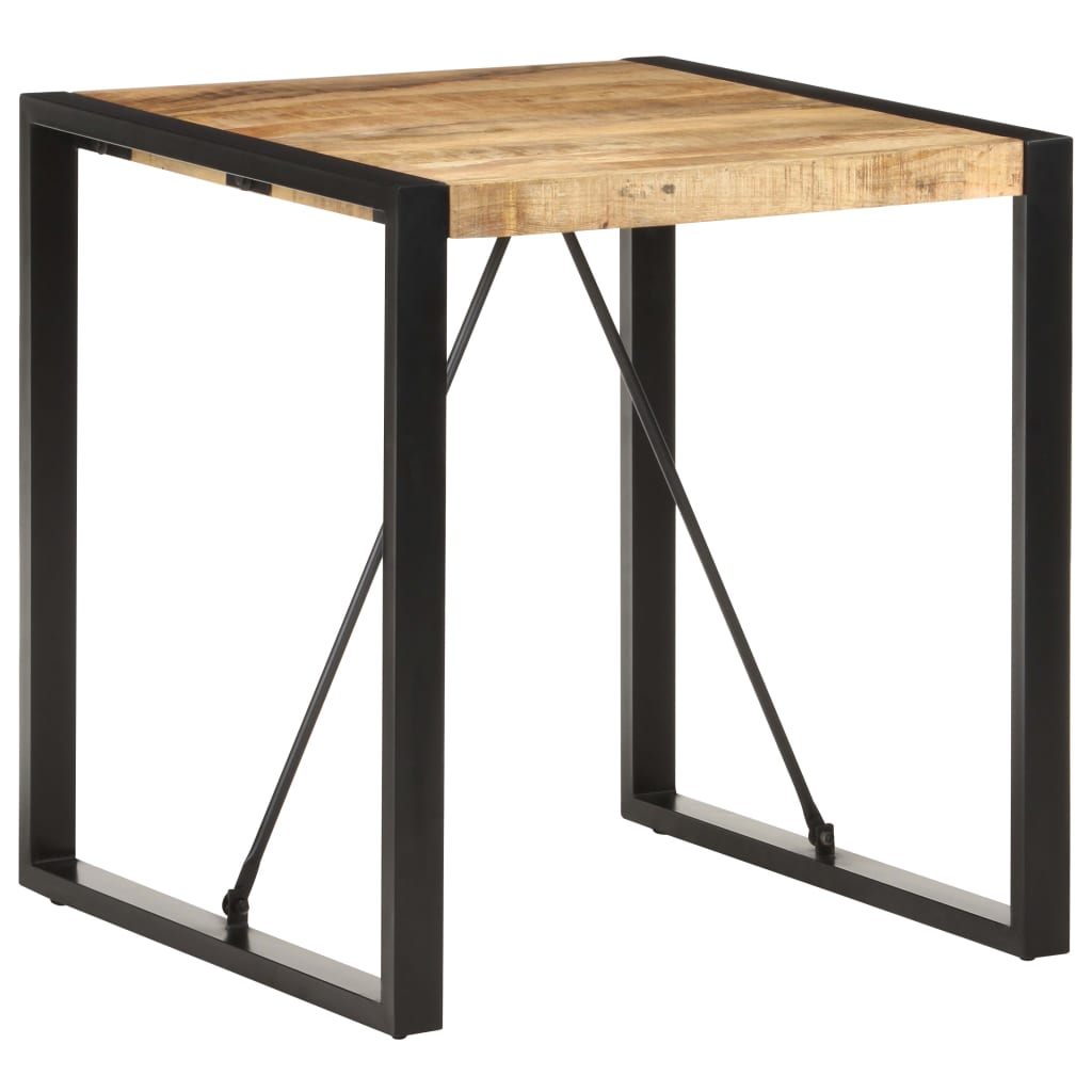 vidaXL Dining Table 70x70x75 cm Solid Rough Mango Wood