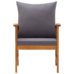 vidaXL Garden Chairs with Cushions 2 pcs Solid Acacia Wood