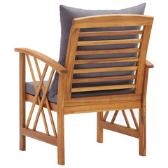 vidaXL Garden Chairs with Cushions 2 pcs Solid Acacia Wood